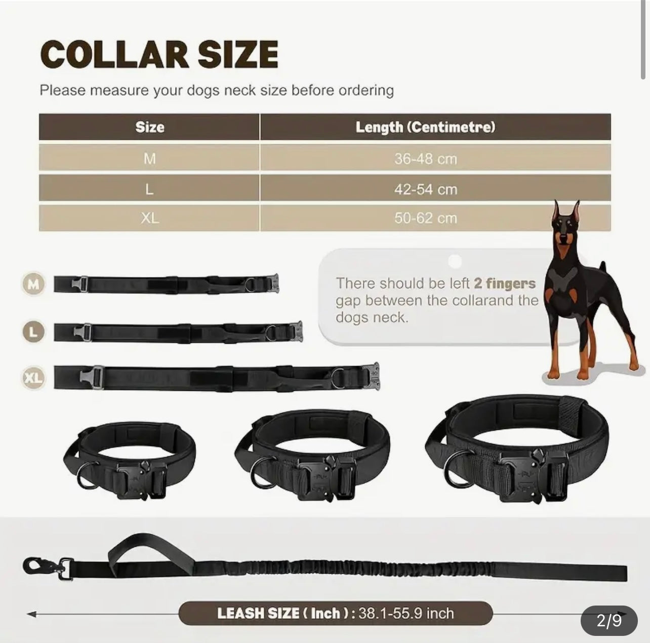 Tactical Dog Collar and Leash Set