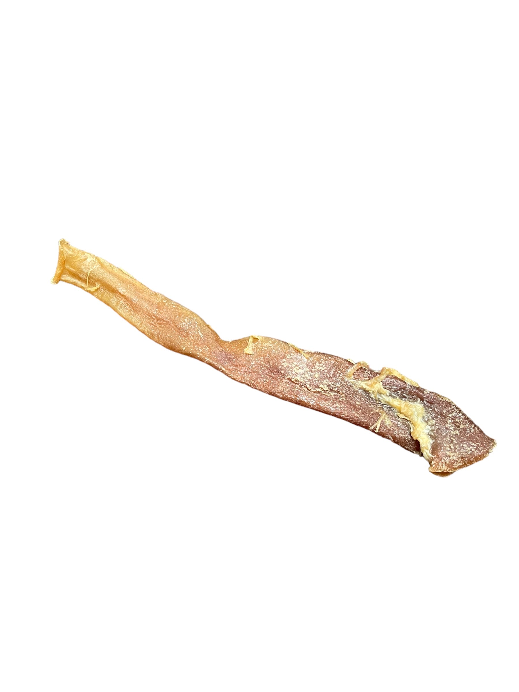 Close-up of texture and shape of dehydrated beef aorta pieces