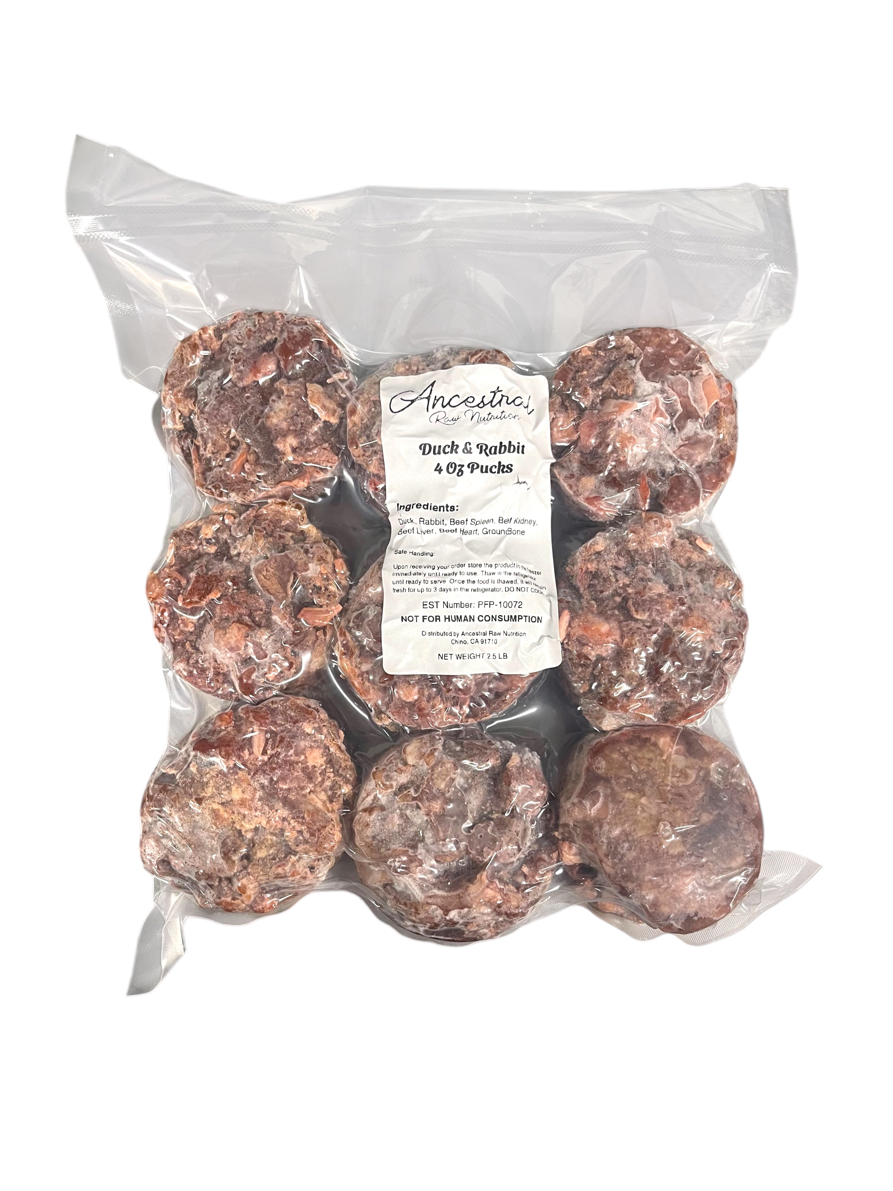 Duck & Rabbit (Chunky Grind) 4 Ounce Pucks 2.5 Lb Bag