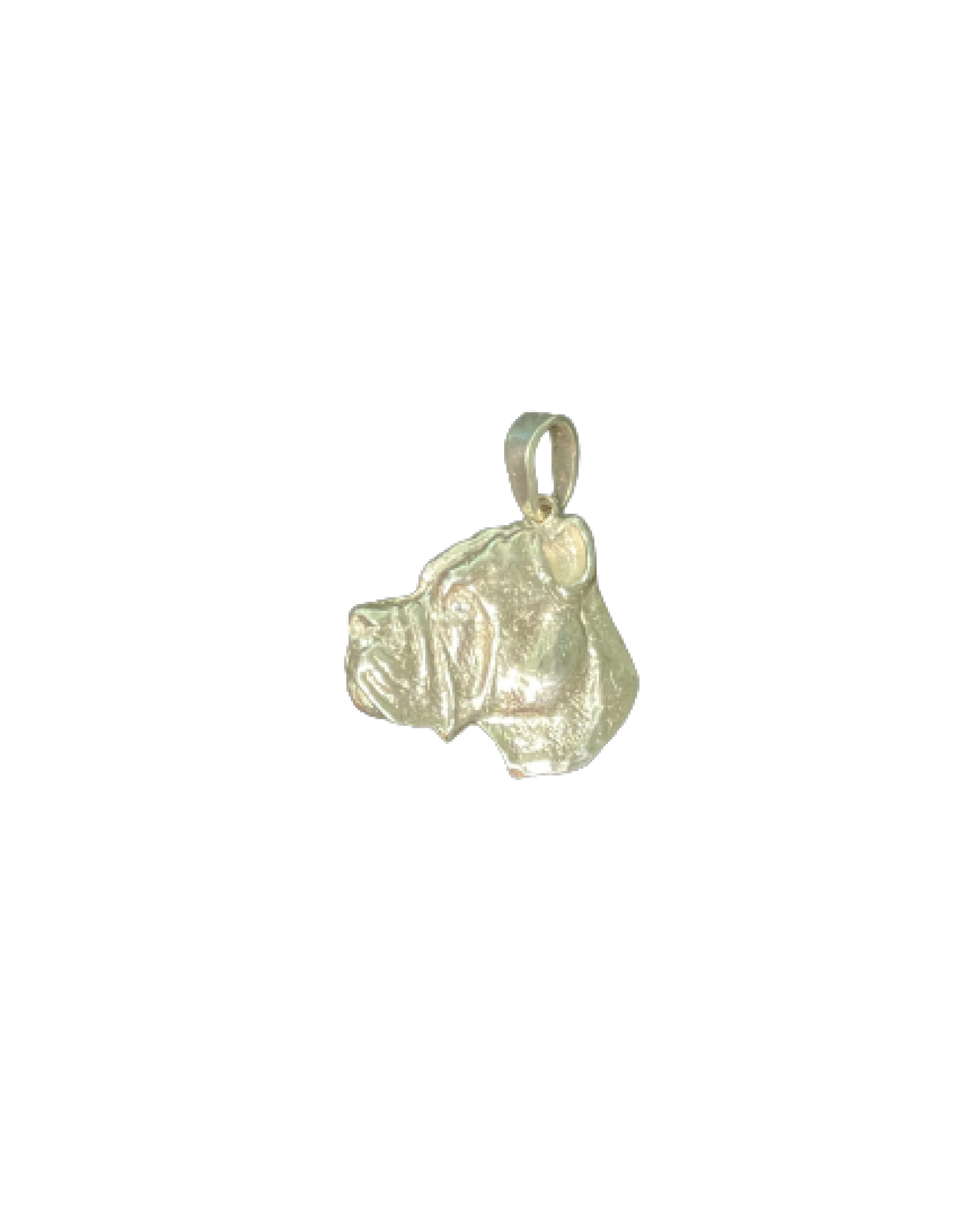 Silver 925 Cane Corso Pendant with Diamond Eye
